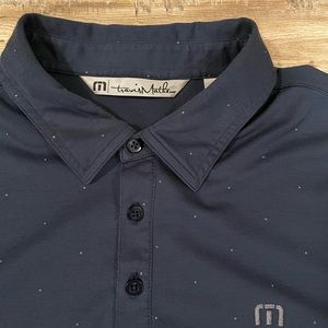 Travis Mathew polka dot golf polo size large